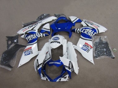 Carenagens Moto Suzuki GSXR 750 2011-2024 - Branco Lucky Strike Motul