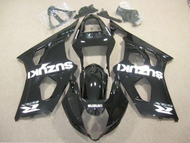 Carenagem Moto Suzuki GSXR 1000 2003-2004 - Preto Brilhante Branco Decal