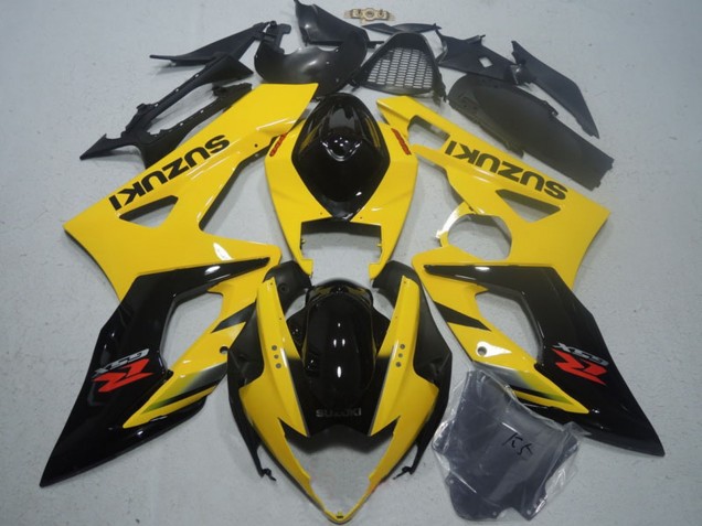 Carenagem Moto Suzuki GSXR 1000 2005-2006 - Amarelo Preto Brilhante