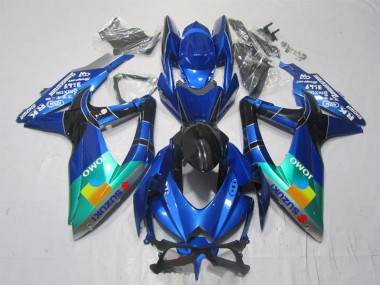 Carenagens Moto Suzuki GSXR 1000 2007-2008 - Azul Verde Preto JOMO