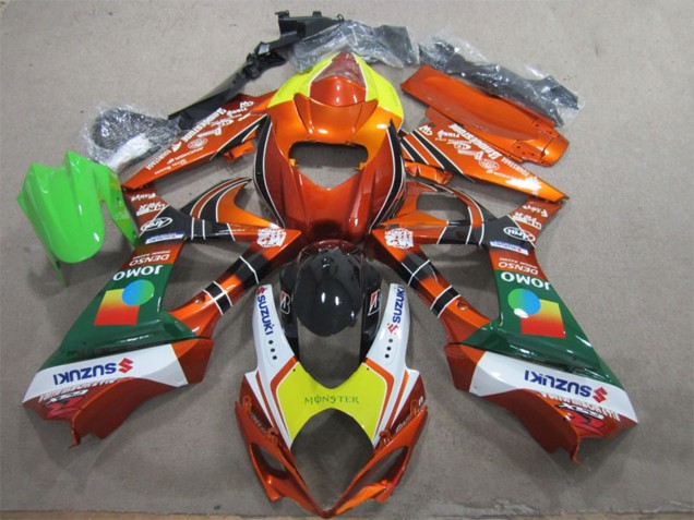 Carenagens Moto Suzuki GSXR 1000 2007-2008 - Laranja Amarelo Branco Vermelho Verde Monstro