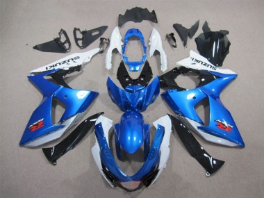 Kits Carenagens Moto Suzuki GSXR 1000 2009-2016 - Branco Azul Preto