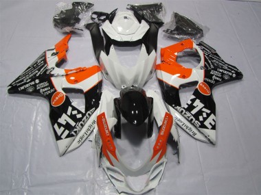 Carenagens Moto Suzuki GSXR 1000 2009-2016 - Branco Laranja Preto Luminoso Logic