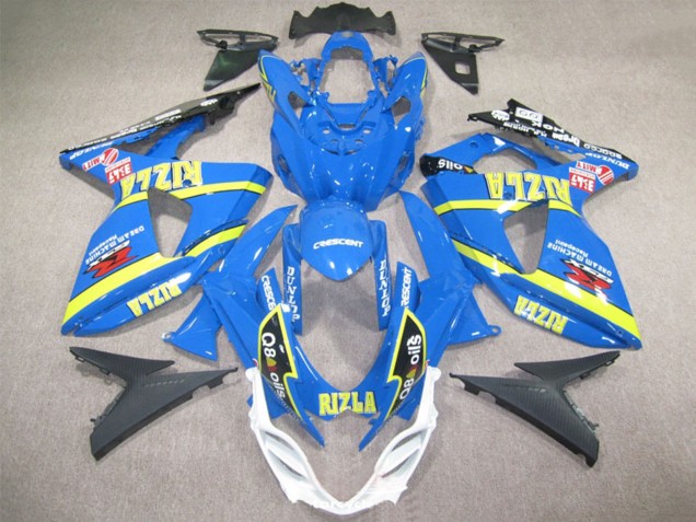 Carenagens Moto Suzuki GSXR 1000 2009-2016 - Azul Amarelo Rizla Q8 Oils