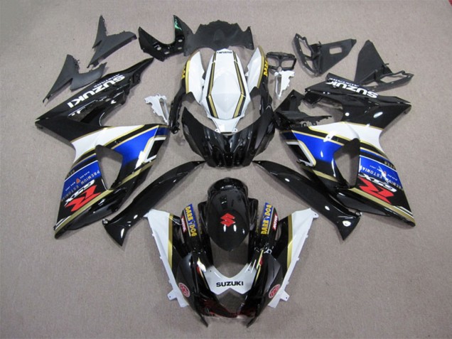 Carenagem Moto Suzuki GSXR 1000 2009-2016 - Branco Azul Preto Dark Dog
