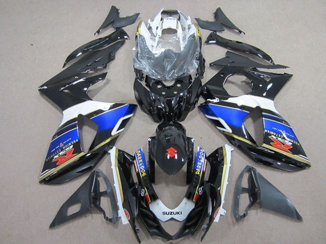 Carenagens Moto Suzuki GSXR 1000 2009-2016 - Branco Azul Preto Dark Dog