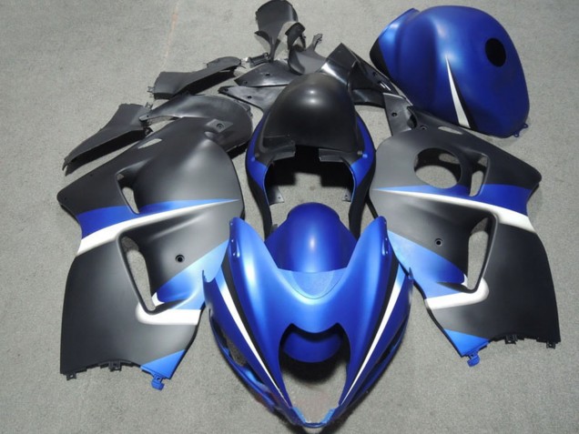 Carenagens Moto Suzuki GSXR 1300 Hayabusa 1996-2007 - Azul Branco Preto Fosco