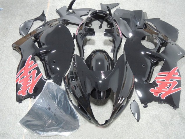 Carenagens Moto Suzuki GSXR 1300 Hayabusa 1996-2007 - Preto Brilhante Vermelho Decal