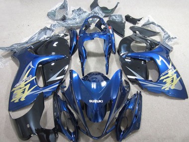 Carenagens Moto Suzuki GSXR 1300 Hayabusa 2008-2020 - Azul Branco Ouro Decal