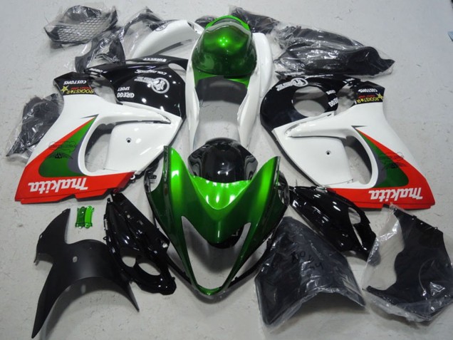 Carenagens Moto Suzuki GSXR 1300 Hayabusa 2008-2020 - Branco Verde Vermelho Makita