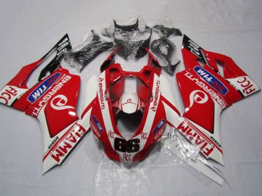 Carenagens Moto Ducati 1199 2011-2014 - Branco Vermelho Fiamm Ficc