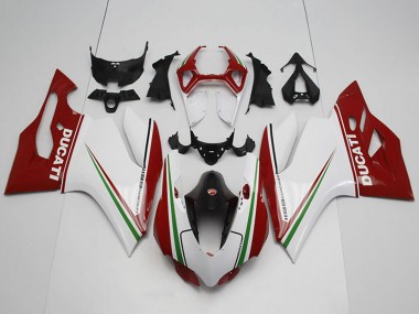 Carenagem Moto Ducati 1199 2011-2014 - Branco Vermelho Preto Verde