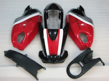 Kits Carenagem Moto Ducati Monster 696 2008-2012 - Branco Vermelho Preto Brilhante