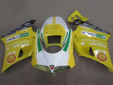 Carenagens Moto Ducati 748 1993-2005 - Amarelo Branco Verde Shell Info Strrda