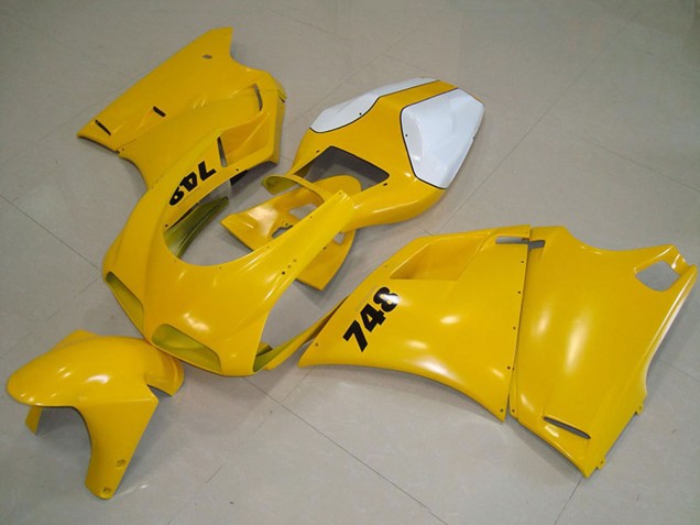 Carenagem Moto Ducati 748 1993-2005 - Branco Amarelo