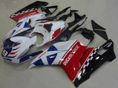 Carenagens Moto Ducati 1098 2007-2014 - Branco Vermelho Preto Azul Corse 69
