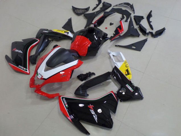 Carenagem Moto Aprilia RS4 50 125 2012-2019 - Branco Vermelho Amarelo Preto Brilhante