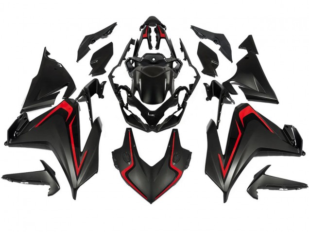 Carenagem Moto Honda CBR500R 2022-2023 - Preto Fosco Vermelho