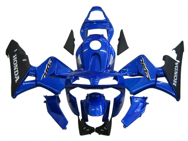 Carenagem Moto Honda CBR600RR 2003-2004 - Azul Preto Fosco