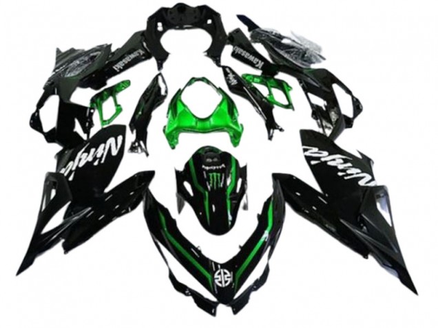 Carenagens Moto Kawasaki EX400 2018-2024 - Preto Brilhante Verde Monstro