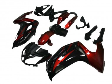 Carenagens Moto Kawasaki EX650 2012-2016 - Vermelho Preto Brilhante