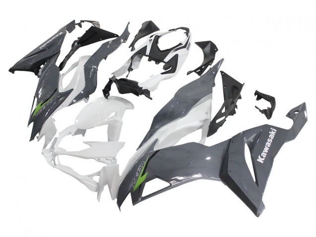 Carenagens Moto Kawasaki ZX6R 2019-2022 - Branco Cinzento Verde