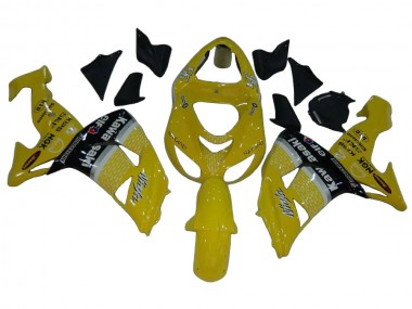 Carenagens Moto Kawasaki ZX10R 2006-2007 - Amarelo Prata Preto Elf