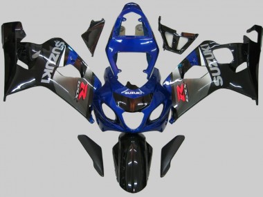 Carenagens Moto Suzuki GSXR 600/750 2004-2005 - Azul Cinzento Preto Brilhante