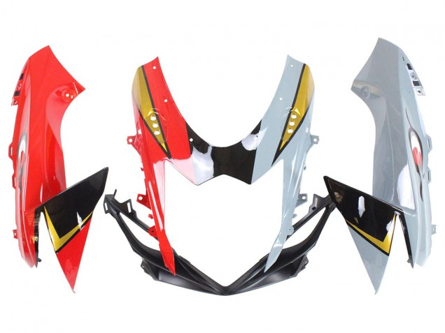 Carenagens Moto Suzuki GSXR 600/750 2011-2024 - Vermelho Ouro Cinzento Preto Branco Tubarão