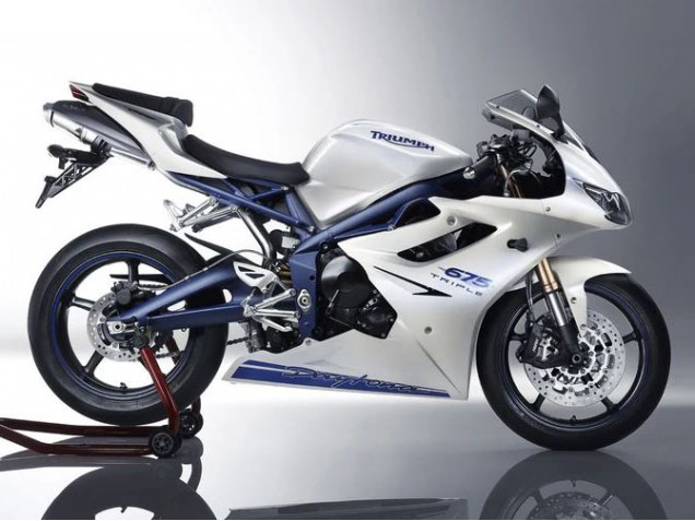 Carenagens Moto Triumph Daytona 675 2006-2008 - Branco Azul