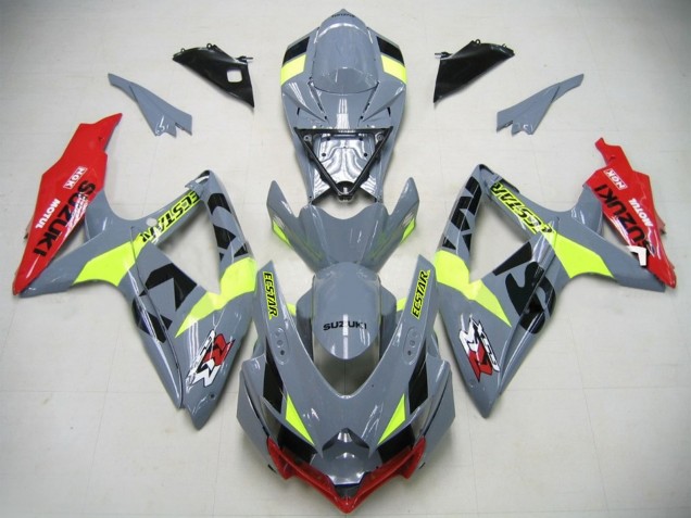Carenagens Moto GSXR750 K6 2006-2007 - Nardo Cinzento Verde Néon Vermelho Ecstar