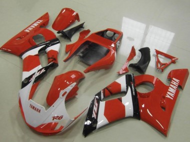 Carenagens Moto Yamaha YZF R6 1998-2002 - Vermelho Branco Preto Brilhante