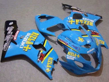 Carenagens Moto Suzuki GSXR 750 2004-2005 - Azul Ouro Preto Motul Rizla