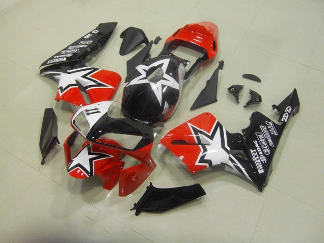 Moto Plástico CBR 600RR 03-04 - Preto Vermelho Moto Plástico CBR 600RR 03-04 - Preto Vermelho