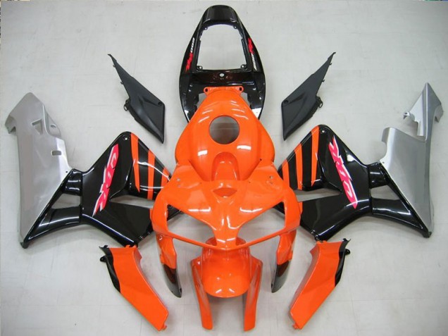 Moto Plástico CBR 600RR 05-06 - Laranja Preto Moto Plástico CBR 600RR 05-06 - Laranja Preto