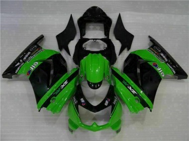 Moto Plástico EX250 08-12 - Preto Verde