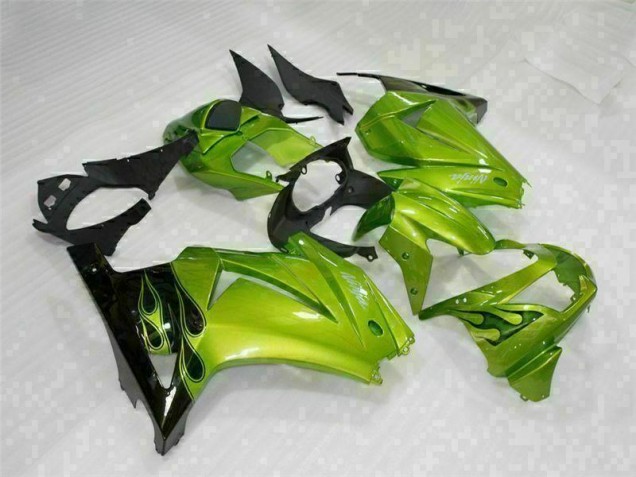 Moto Plástico EX250 08-12 - Verde Preto Moto Plástico EX250 08-12 - Verde Preto