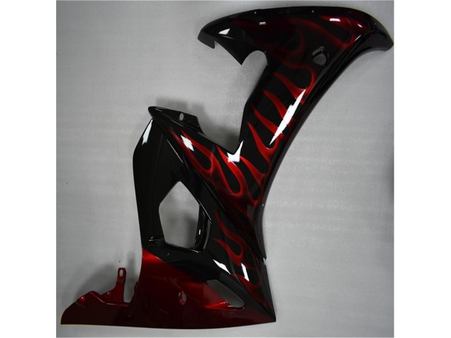 Moto Plástico R6 03-05 - Preto Vermelho Chama