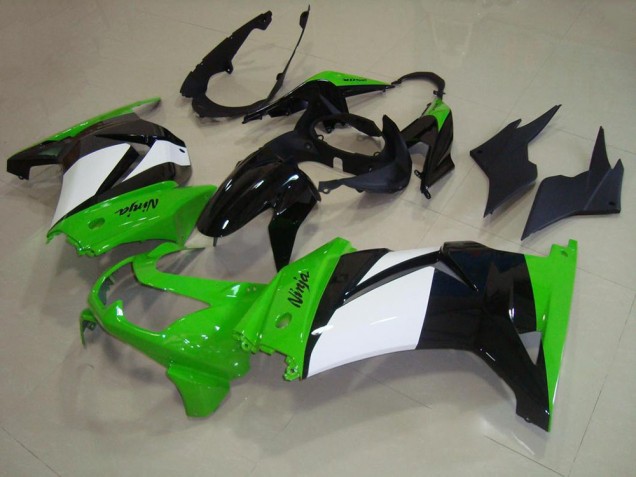 Moto Plástico ZX 250R 08-12 - Verde Branco Preto Moto Plástico ZX 250R 08-12 - Verde Branco Preto