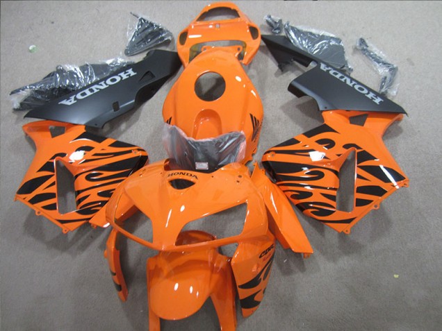 Moto Plásticos CBR 600RR 05-06 - Laranja Preto Moto Plásticos CBR 600RR 05-06 - Laranja Preto