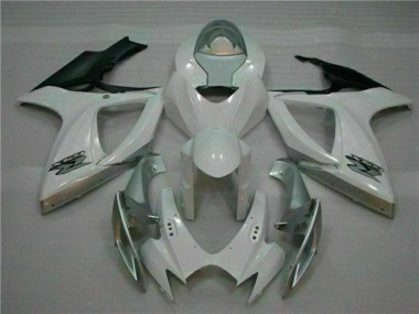 Moto Plásticos GSXR 600 / 750 K6 06-07 - Branco Prata