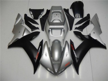Moto Plásticos R1 02-03 - Prata Preto